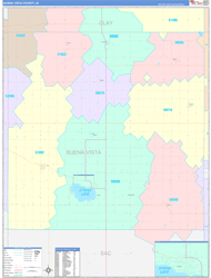Buena Vista County, IA Wall Map Color Cast Style 2024